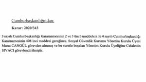 SGK’ya yeni atama!