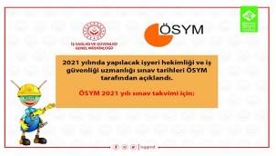 İşyeri Hekimliği ve İş Güvenliği Uzmanlığı sınav tarihleri yayınlandı!