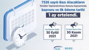 SGK - 1 ay ertelendi!