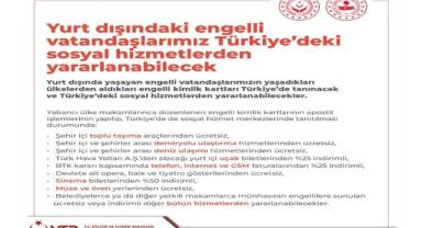 Yurt dışındaki engelli vatandaşları için önemli!